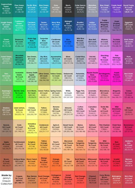 official crayon colors